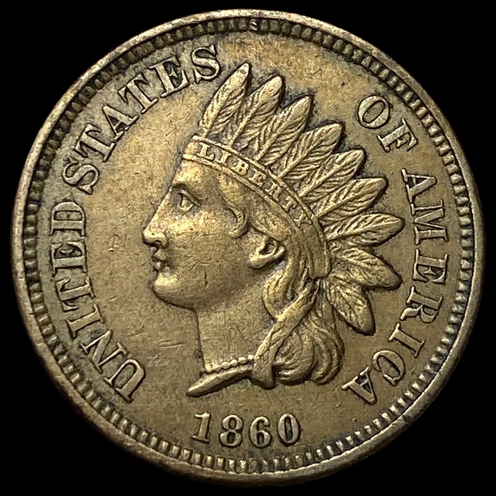 1860 Indian Head Cent CLOSELY UNCIRCULATED (1 of 2)