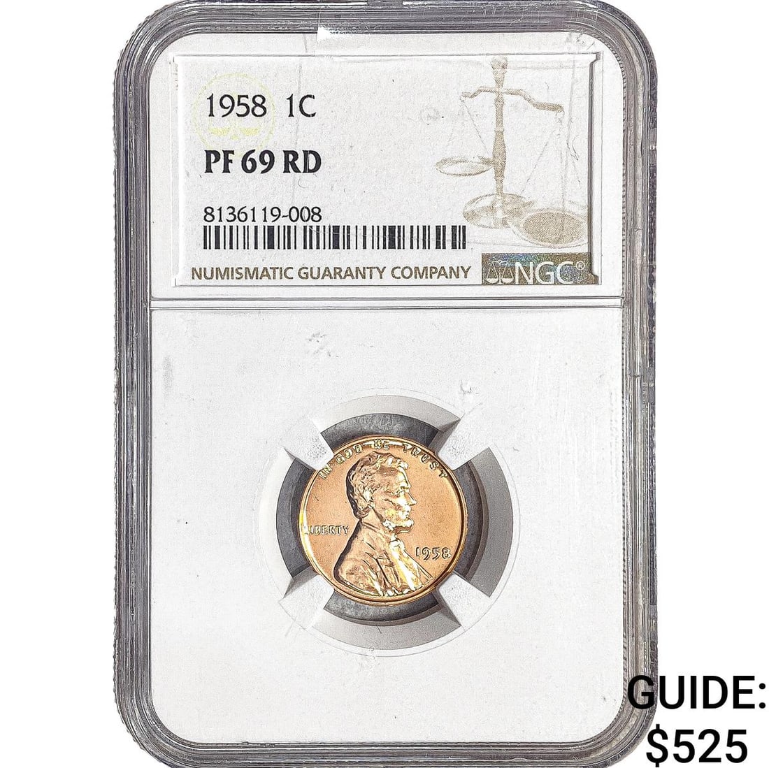 1958 Wheat Cent NGC PF69 RD (1 of 2)
