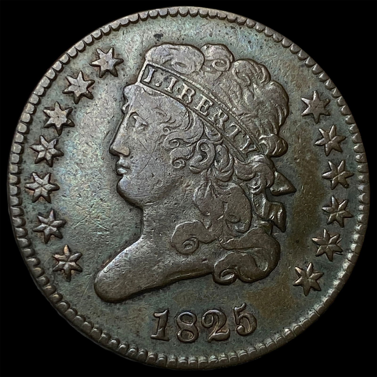 1825 Classic Head Half Cent ABOUT UNCIRCULATED (1 of 2)