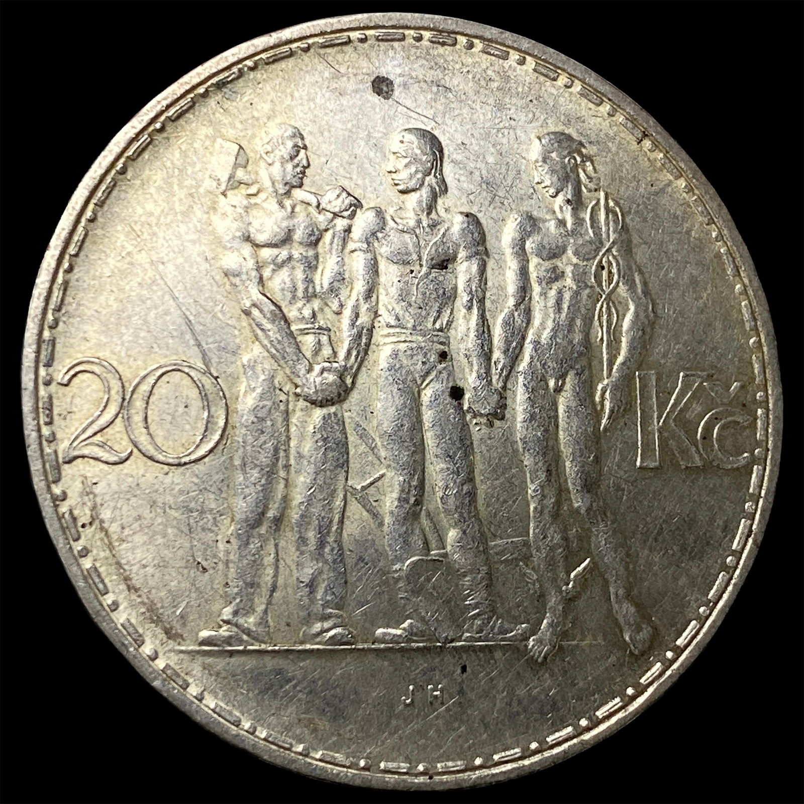 1934 Czechoslovakia Silver 20 Korun UNCIRCULATED: 1934 Czechoslovakia Silver 20 Korun UNCIRCULATED