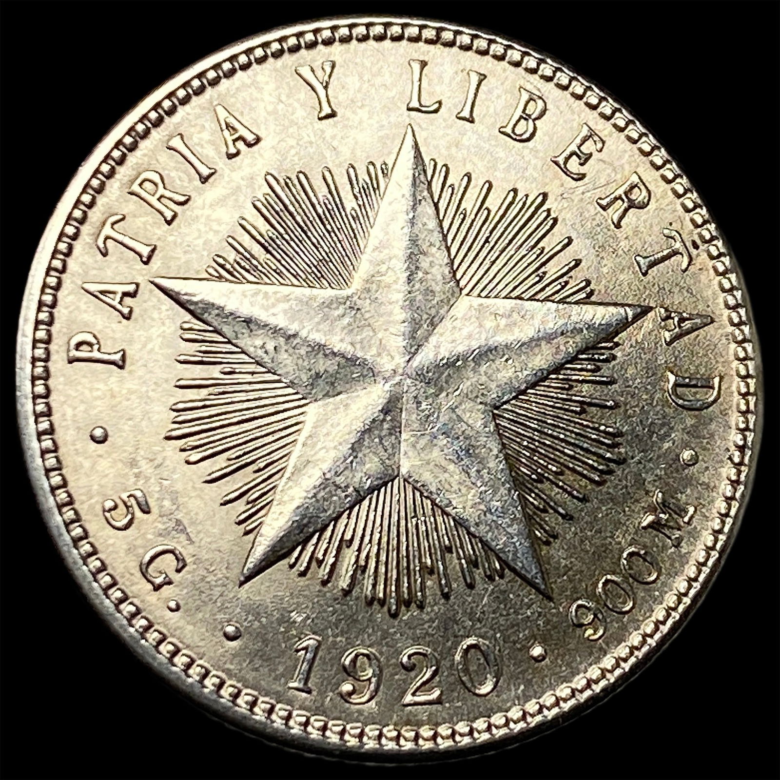 1920 Cuba Silver 20 Centavos UNCIRCULATED (1 of 2)