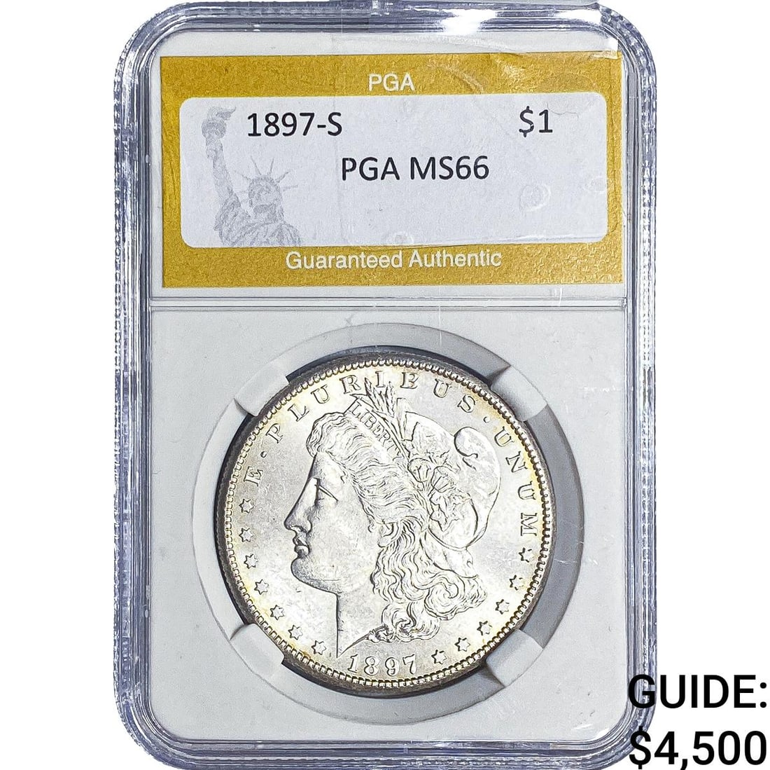 1897-S Morgan Silver Dollar PGA MS66 (1 of 2)