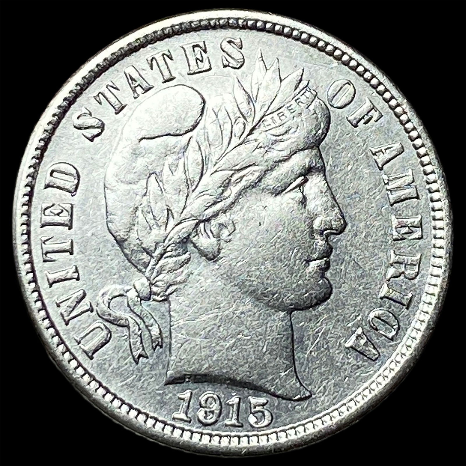 1915-S Silver Barber Dime CLOSELY UNCIRCULATED (1 of 2)