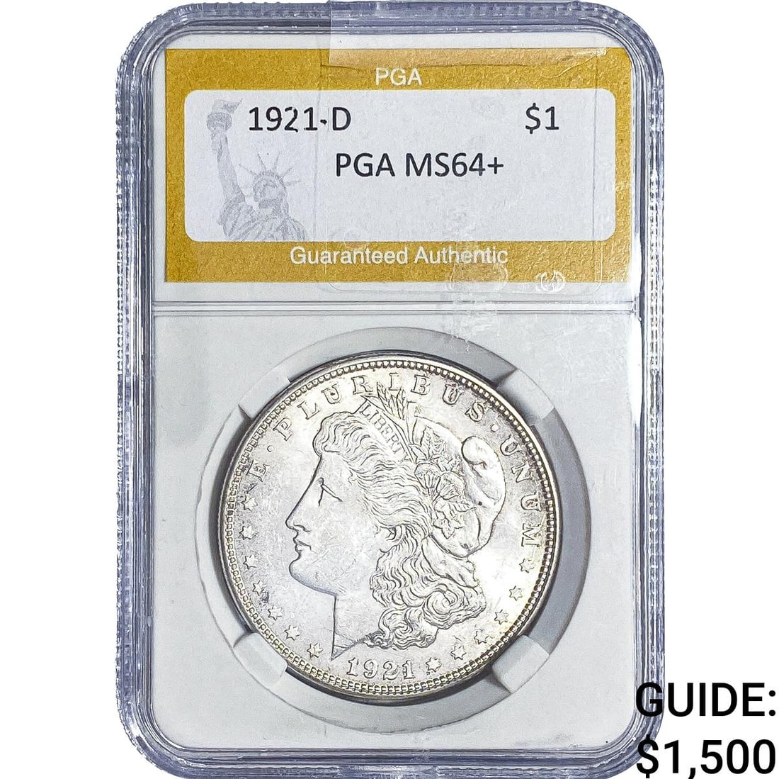 1921-D Morgan Silver Dollar PGA MS64+ (1 of 2)
