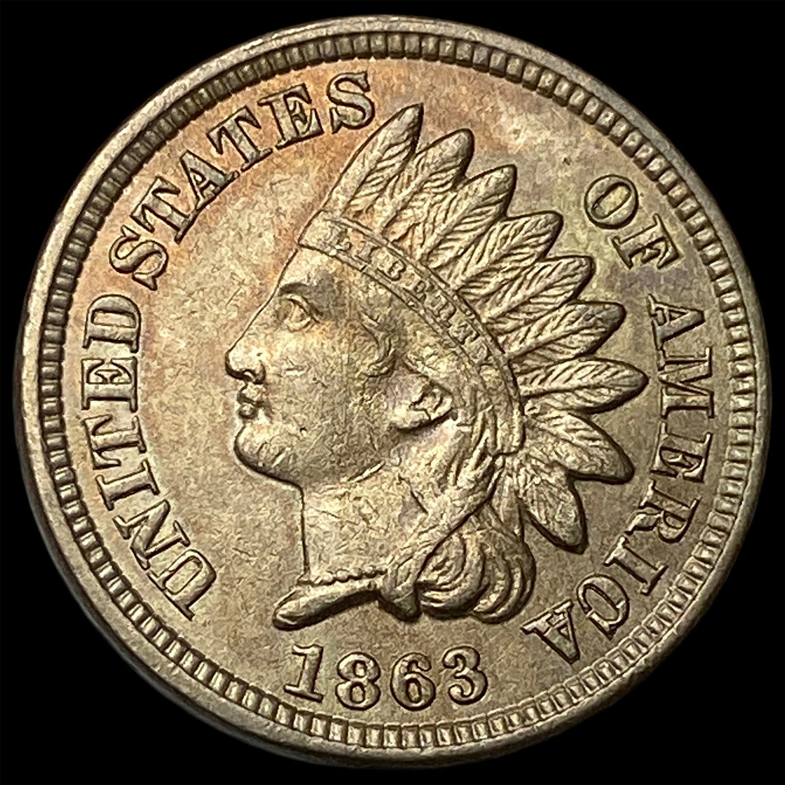 1863 Indian Head Cent CHOICE AU (1 of 2)