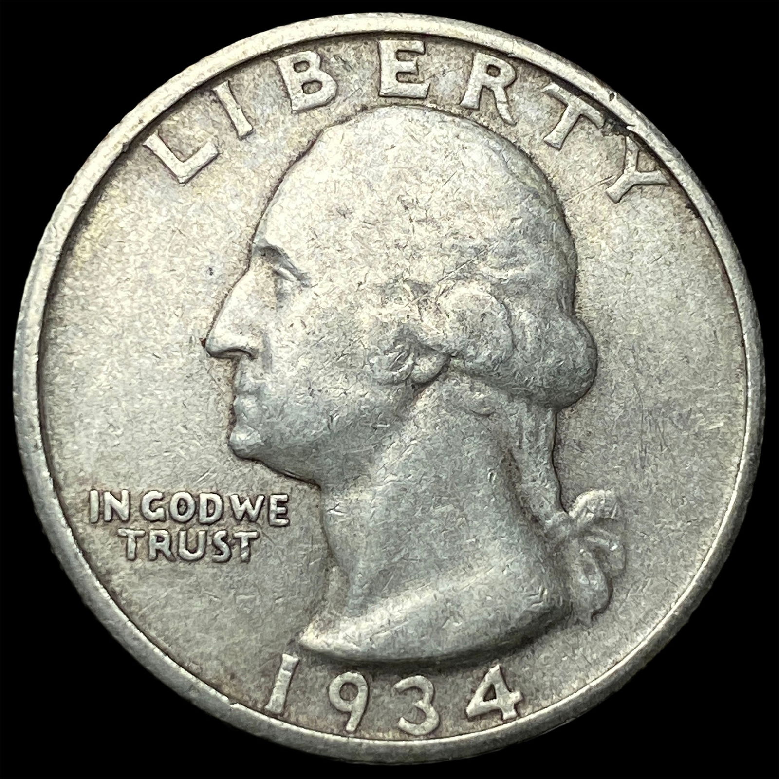 1934-D Silver Washington Quarter NEARLY UNCIRCULATED (1 of 2)