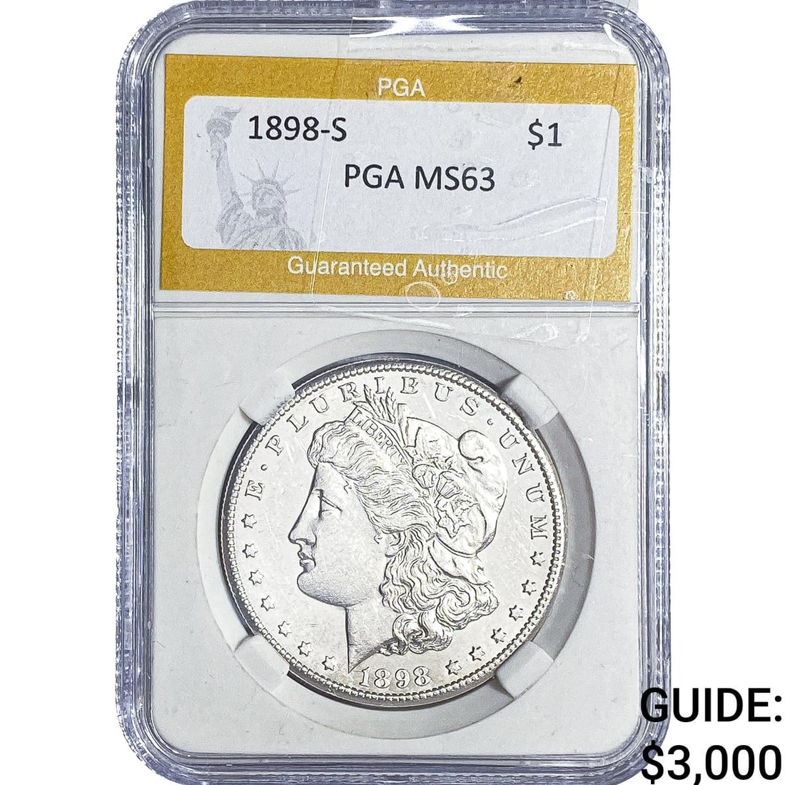 1898-S Morgan Silver Dollar PGA MS63 (1 of 2)