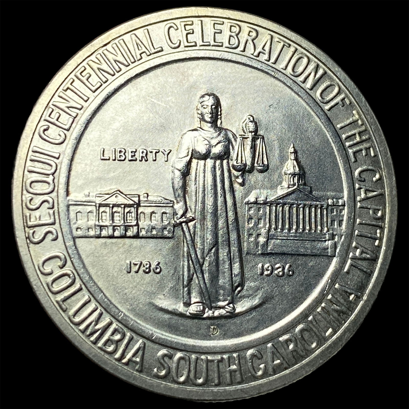 1936-D Silver Columbia Half Dollar CHOICE BU (1 of 2)