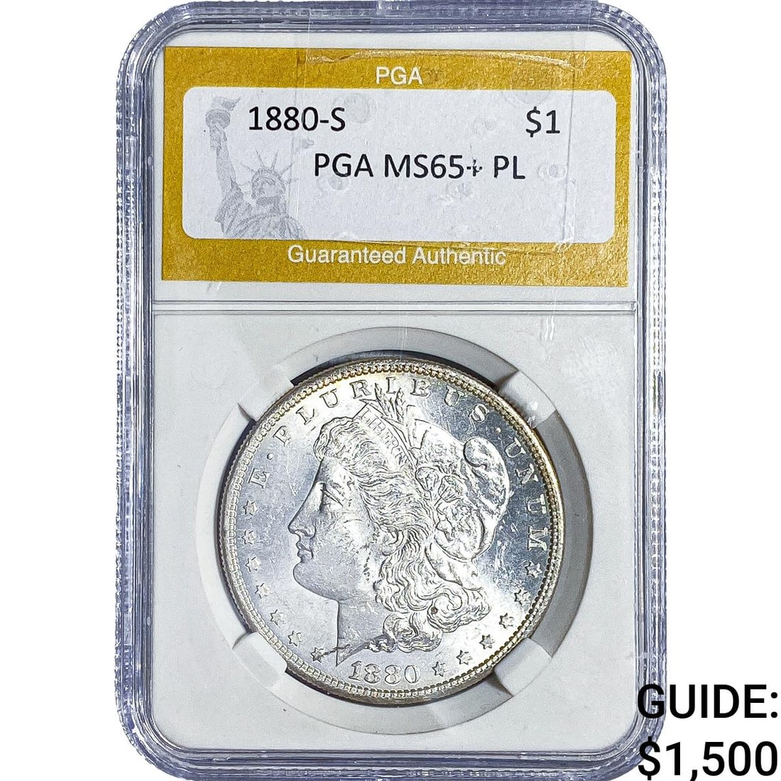 1880-S Morgan Silver Dollar PGA MS65+ PL (1 of 2)
