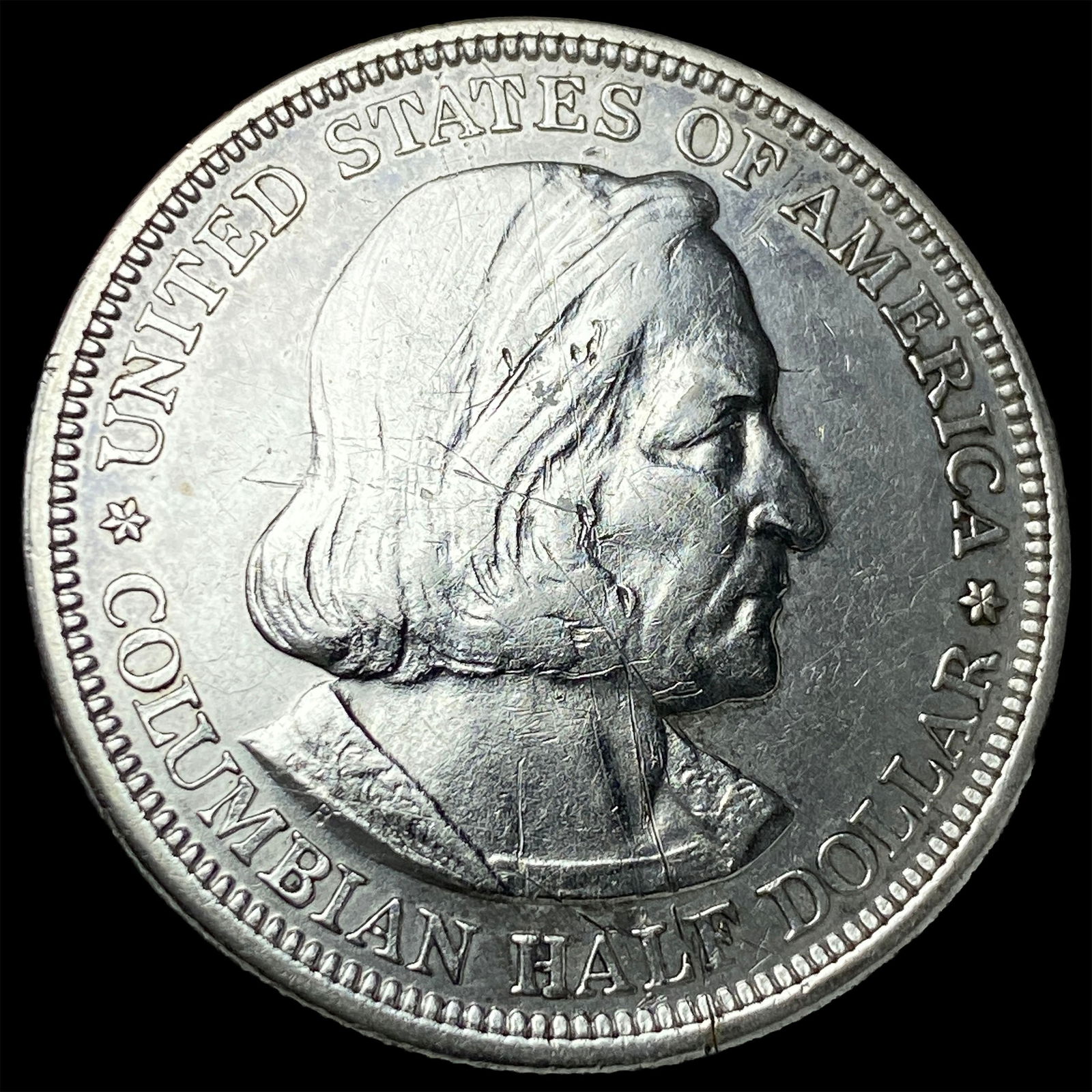 1892 Silver Columbian Expo Half Dollar CLOSELY UNCIRCULATED (1 of 2)