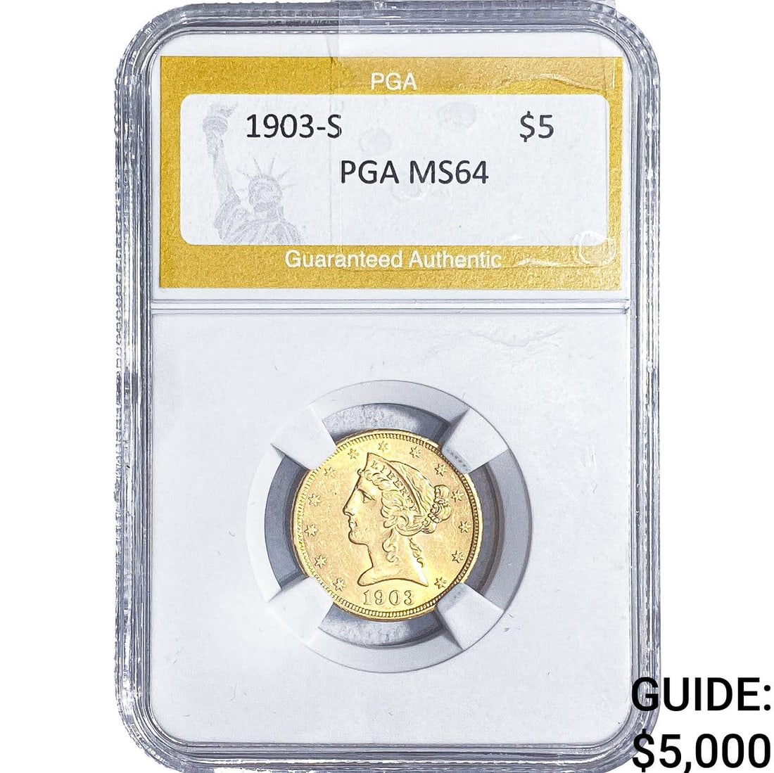 1903-S $5 Gold Half Eagle PGA MS64 (1 of 2)