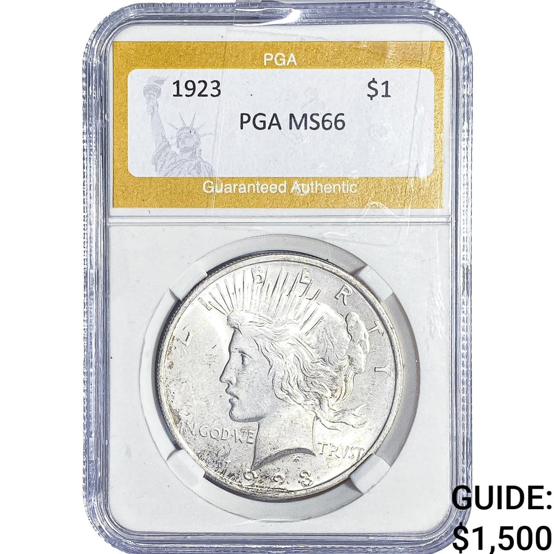 1923 Silver Peace Dollar PGA MS66 (1 of 2)