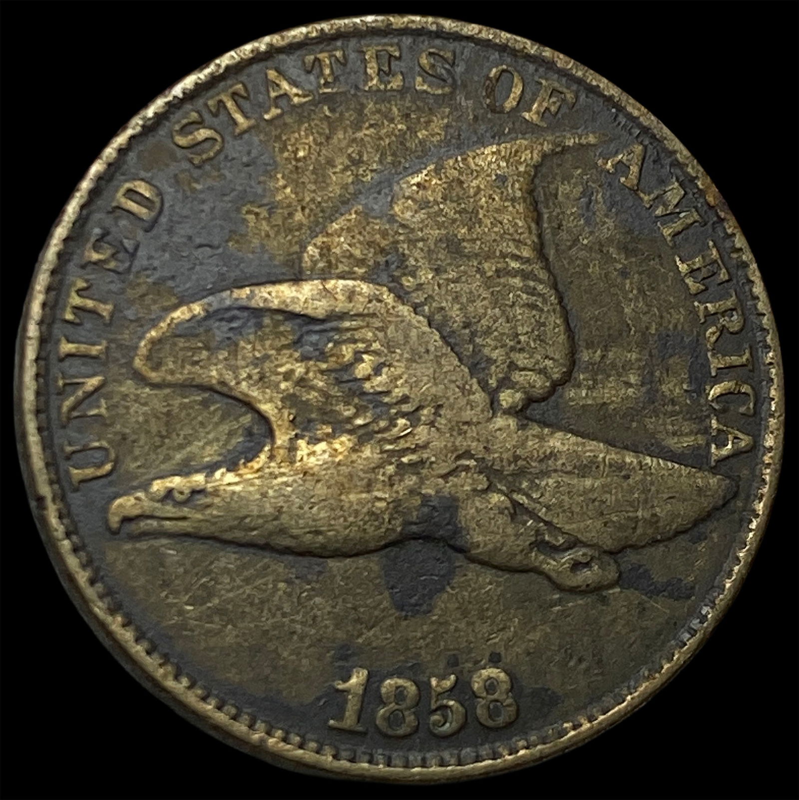 1858 Copper-Nickel Flying Eagle Cent LIGHTLY CIRCULATED: 1858 Copper-Nickel Flying Eagle Cent LIGHTLY CIRCULATED