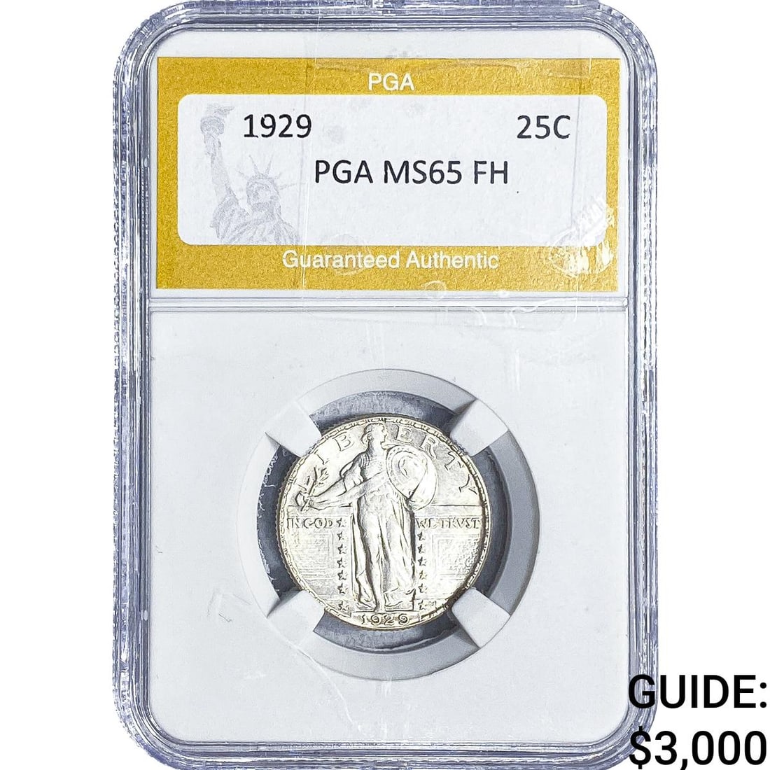 1929 Standing Liberty Quarter PGA MS65 FH: 1929 Standing Liberty Quarter PGA MS65 FH
