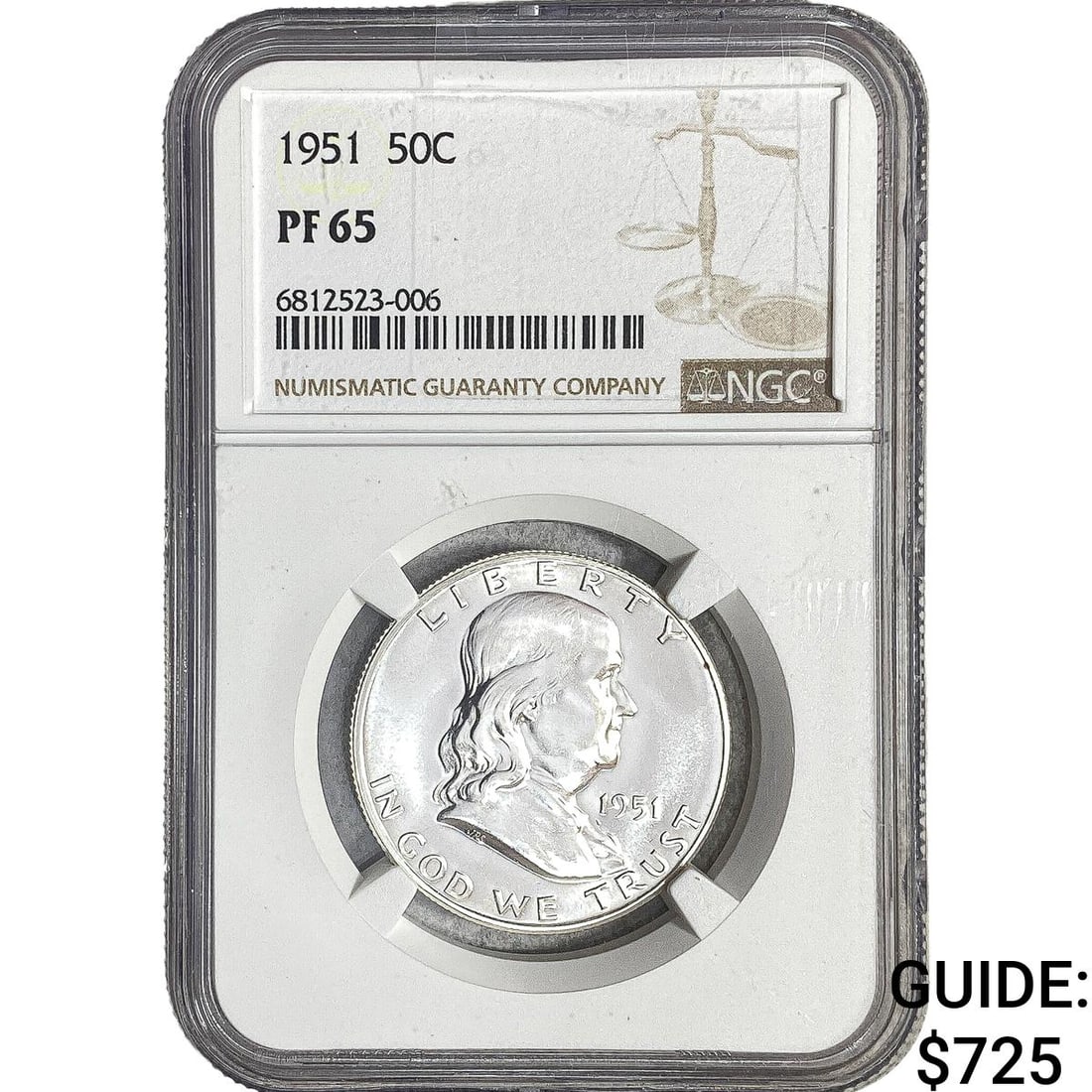 1951 Franklin Half Dollar NGC PF65 (1 of 2)
