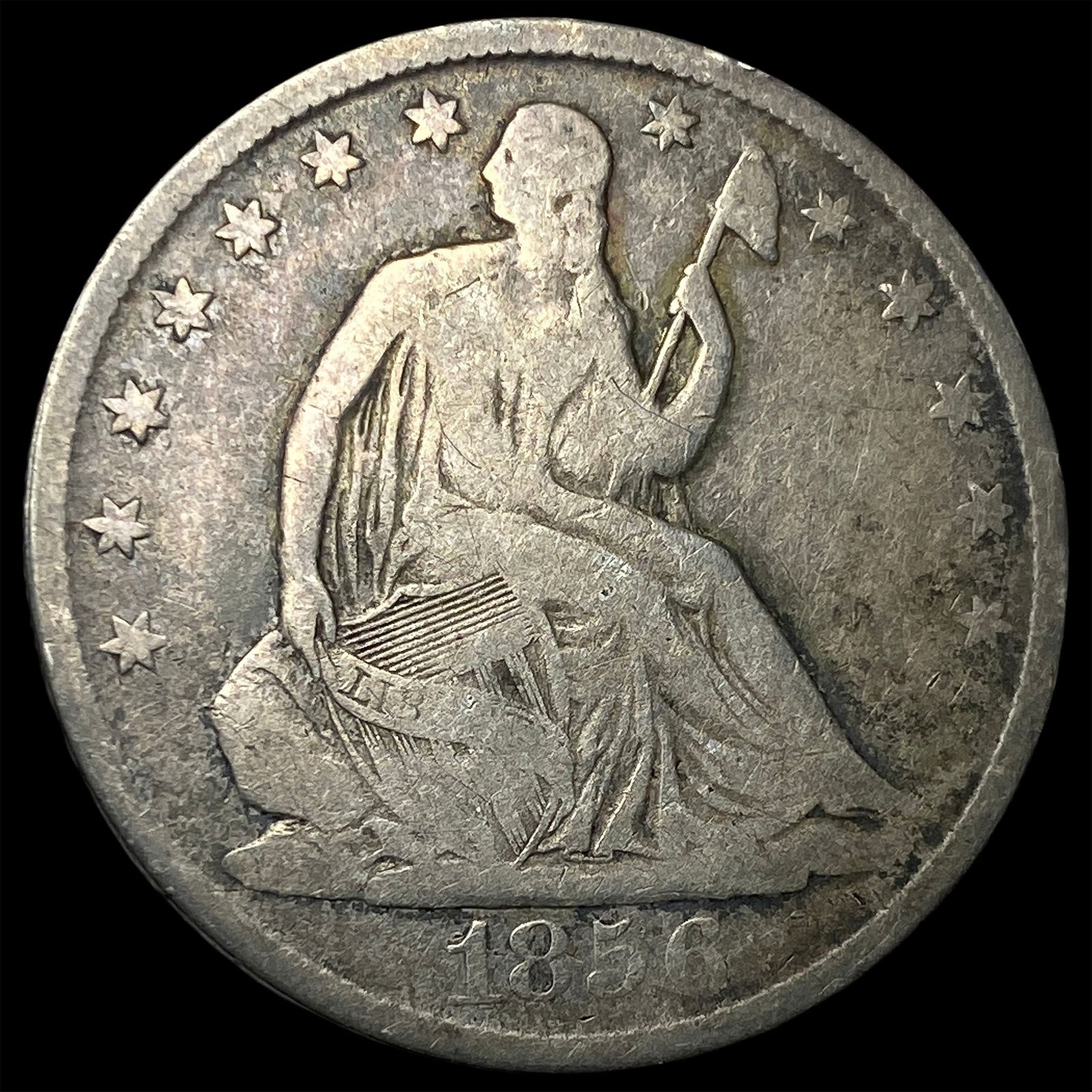 1856-O Silver Seated Liberty Half Dollar NICELY CIRCULATED (1 of 2)