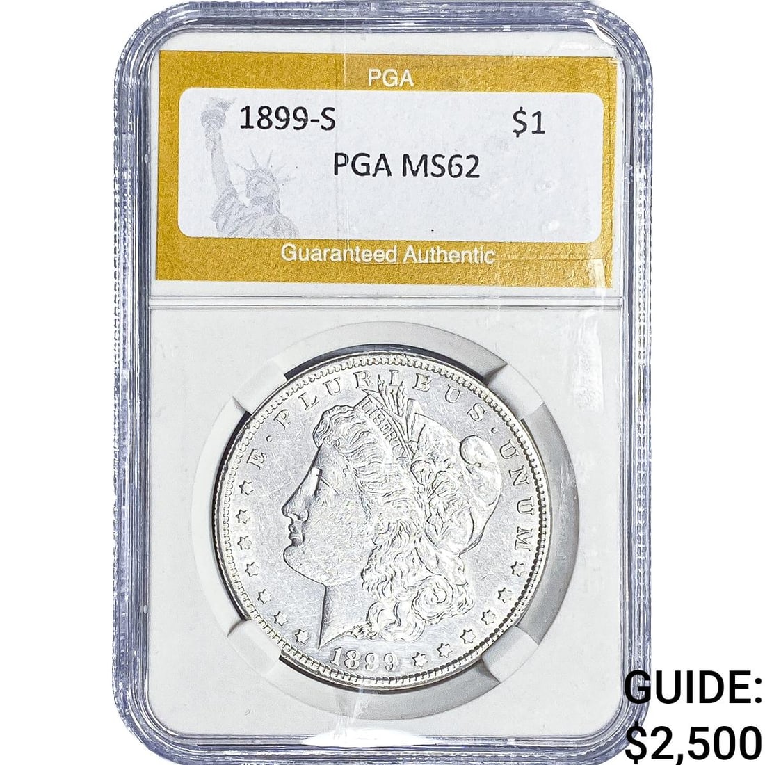 1899-S Morgan Silver Dollar PGA MS62: 1899-S Morgan Silver Dollar PGA MS62