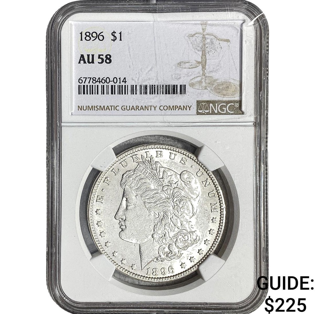 1896 Morgan Silver Dollar NGC AU58 (1 of 2)
