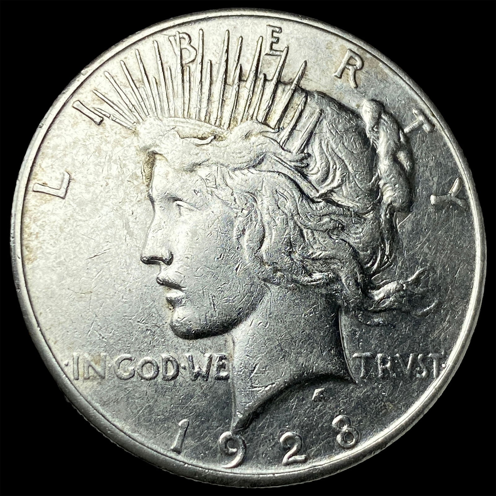 1928-S Silver Peace Dollar NEARLY UNCIRCULATED: 1928-S Silver Peace Dollar NEARLY UNCIRCULATED
