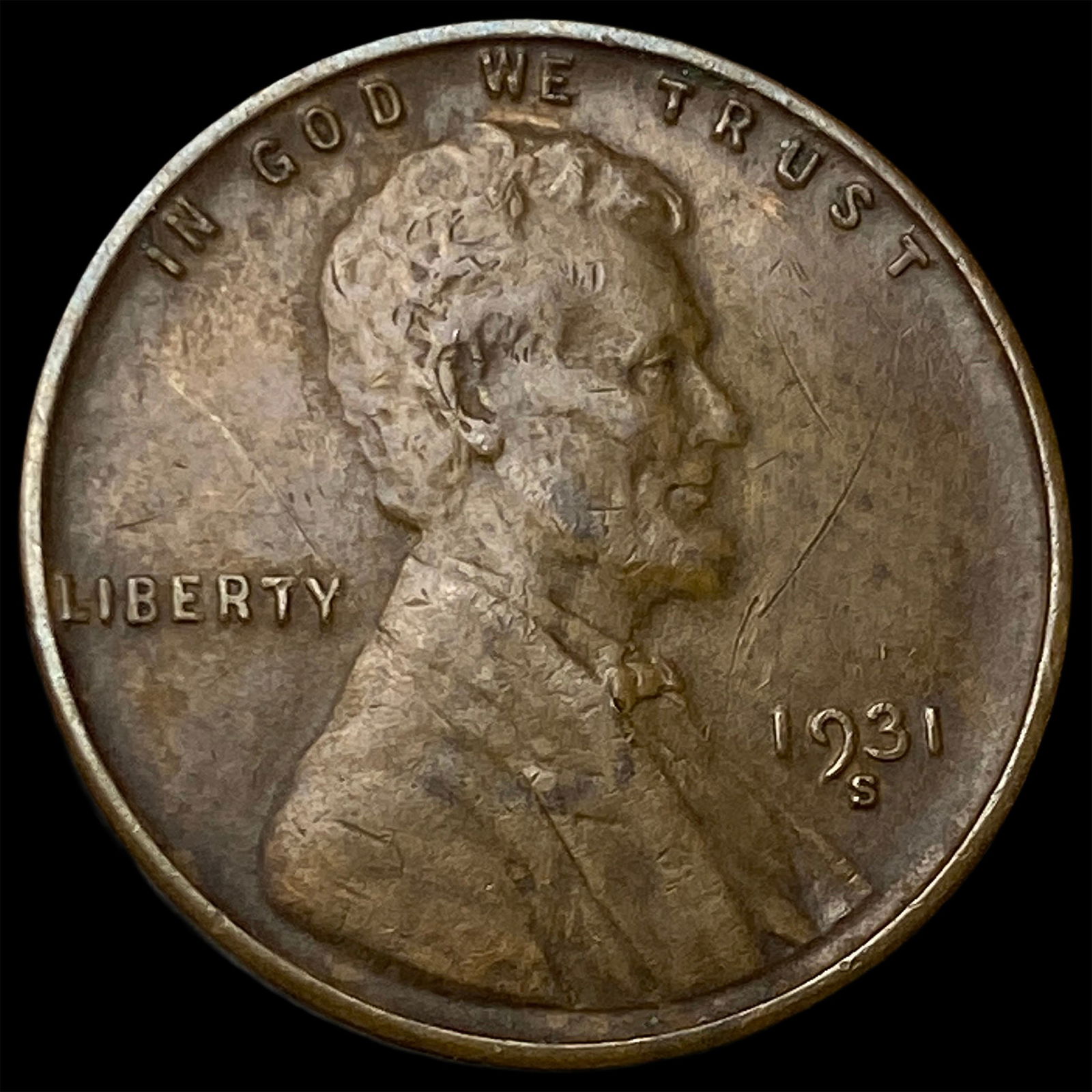 1931-S Lincoln Wheat Cent NEARLY UNCIRCULATED (1 of 2)