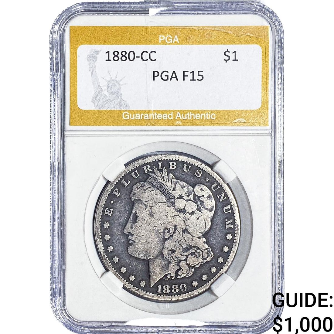 1880-CC Morgan Silver Dollar PGA F15: 1880-CC Morgan Silver Dollar PGA F15
