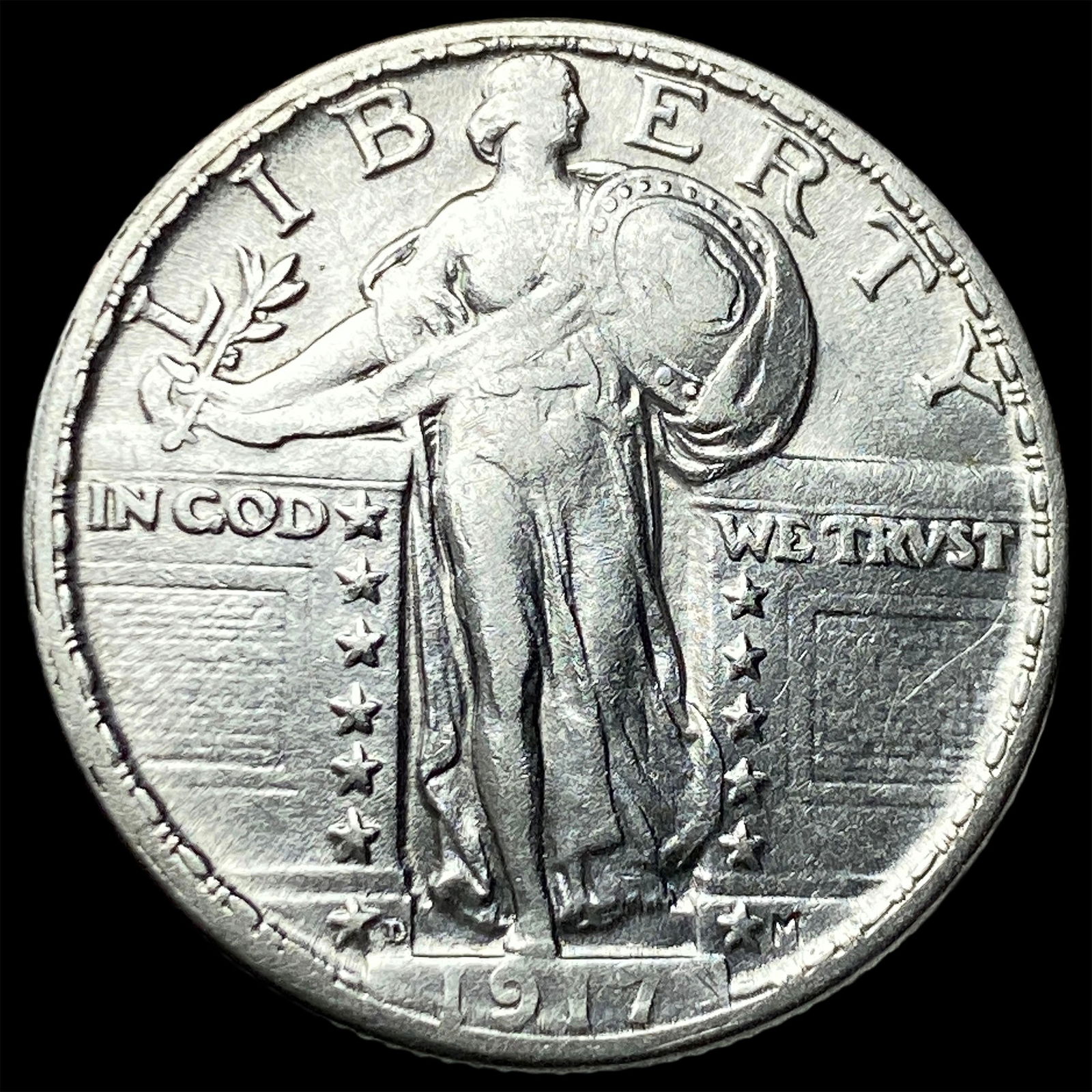 1917-D Type 2 Standing Liberty Quarter NEARLY UNCIRCULATED (1 of 2)