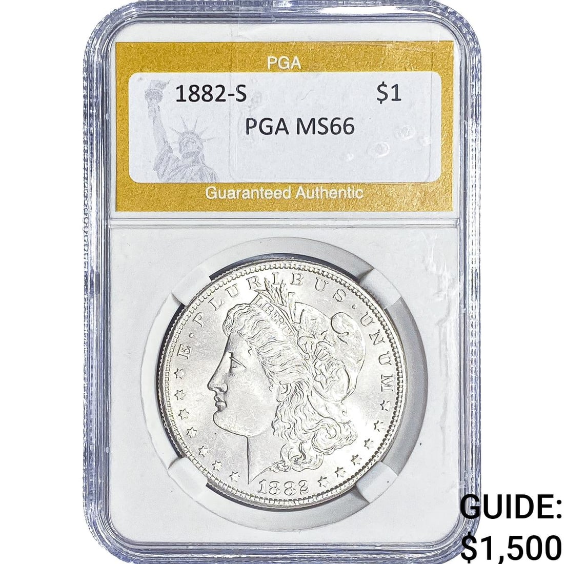 1882-S Morgan Silver Dollar PGA MS66 (1 of 2)