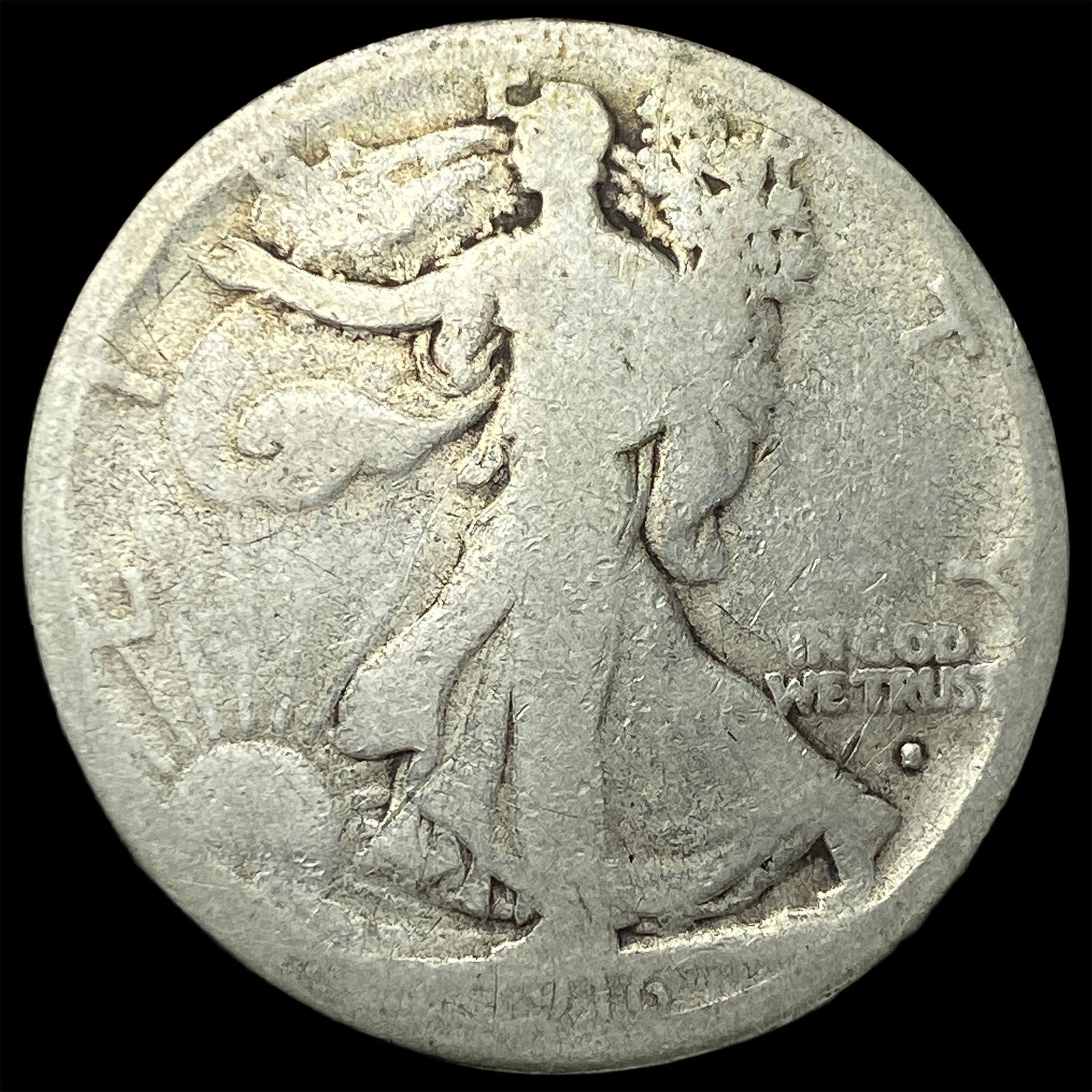 1916-S Silver Walking Liberty Half Dollar NICELY CIRCULATED (1 of 2)