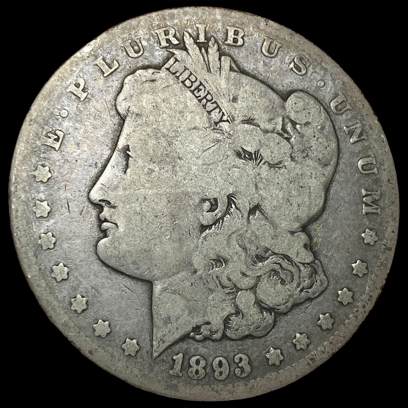 1893-CC Silver Morgan Dollar NICELY CIRCULATED: 1893-CC Silver Morgan Dollar NICELY CIRCULATED