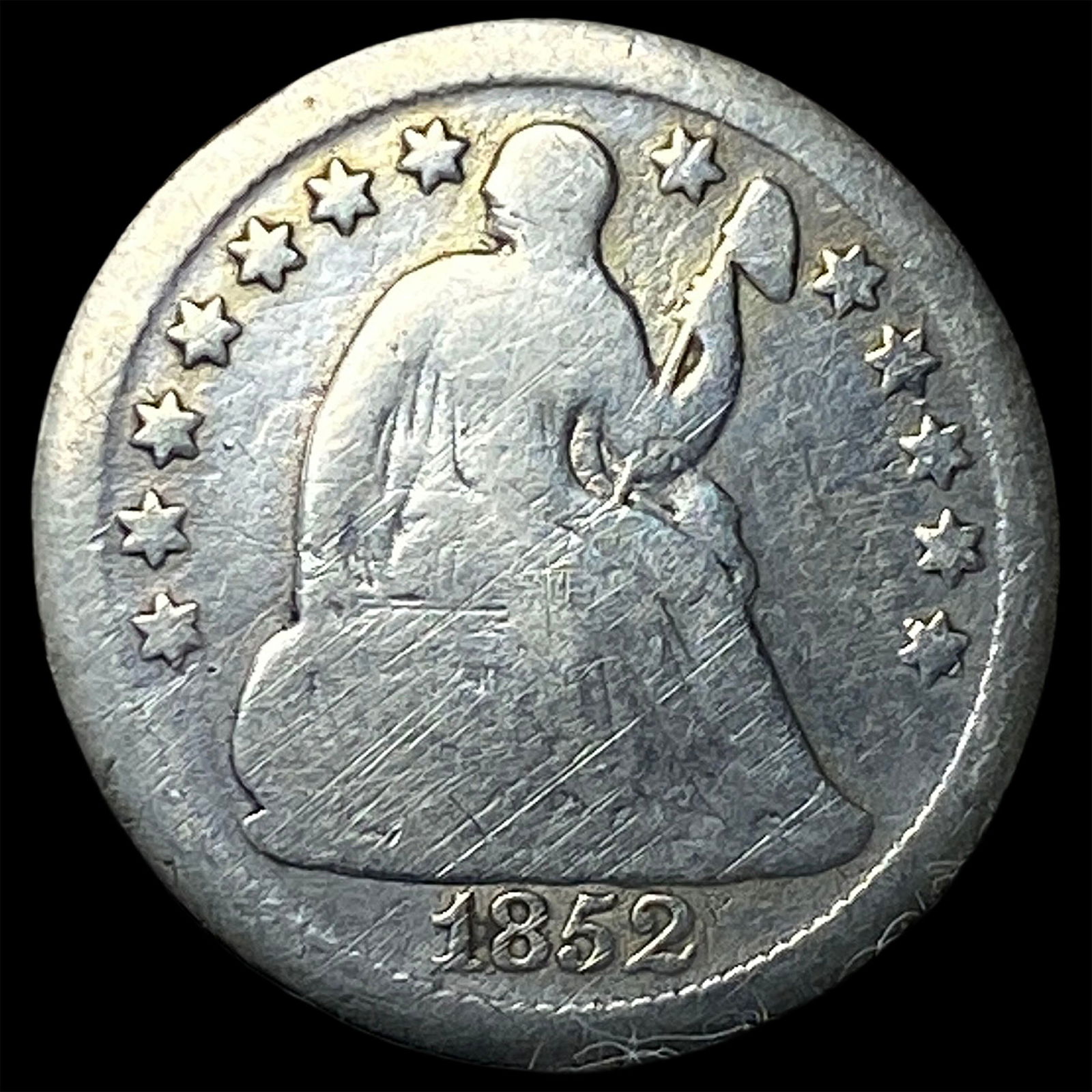 1852-O Silver Seated Liberty Half Dime NICELY CIRCULATED (1 of 2)