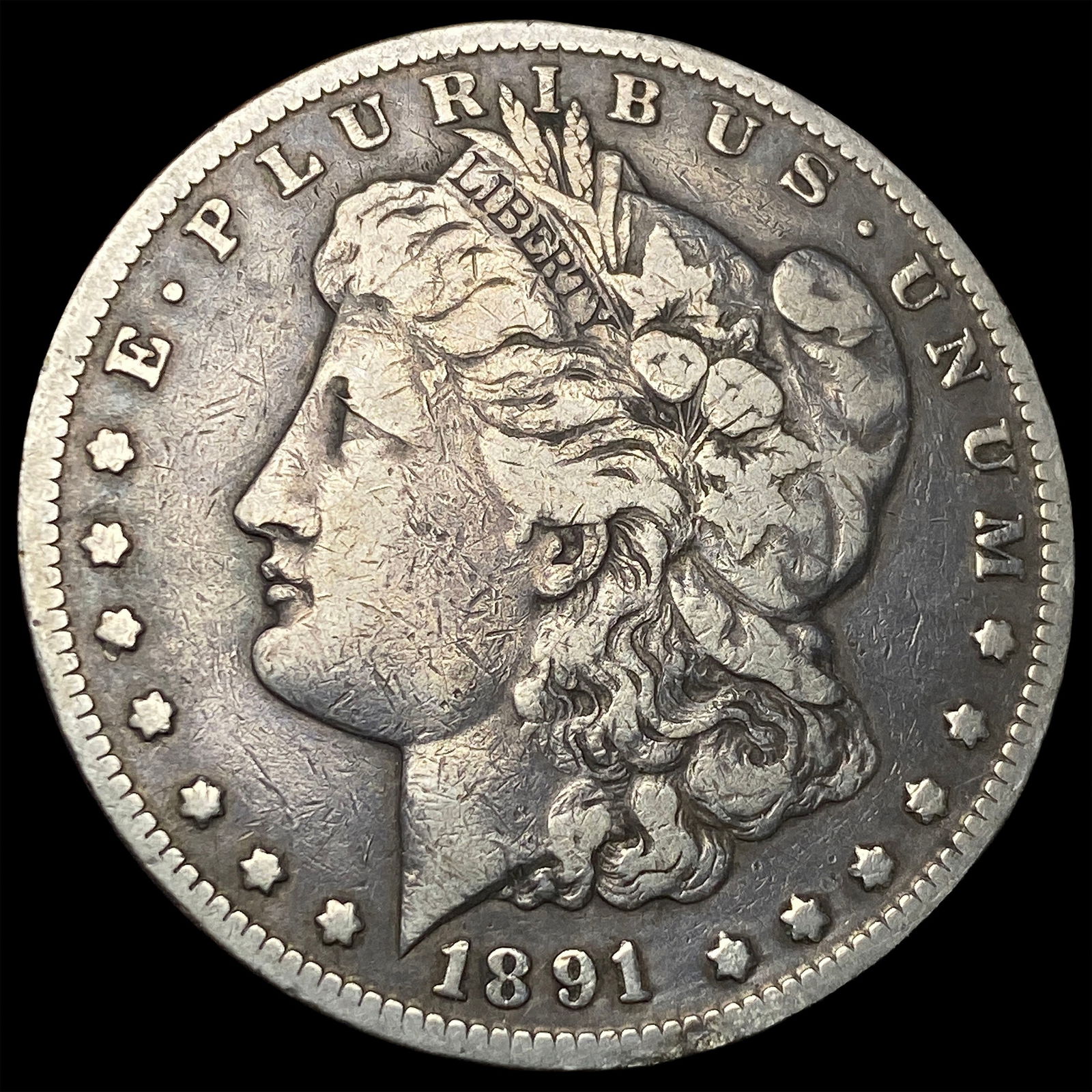 1891-CC Silver Morgan Dollar LIGHTLY CIRCULATED (1 of 2)