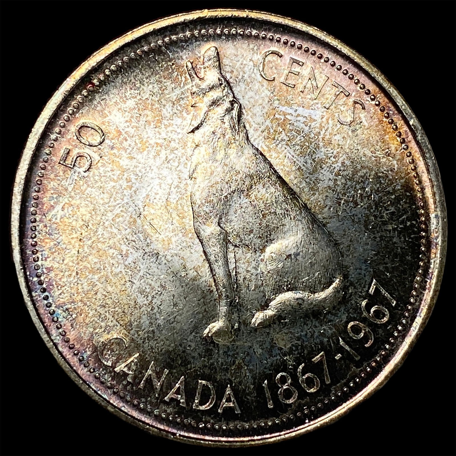 1967 Toned Canada Silver 50 Cents UNCIRCULATED (1 of 2)