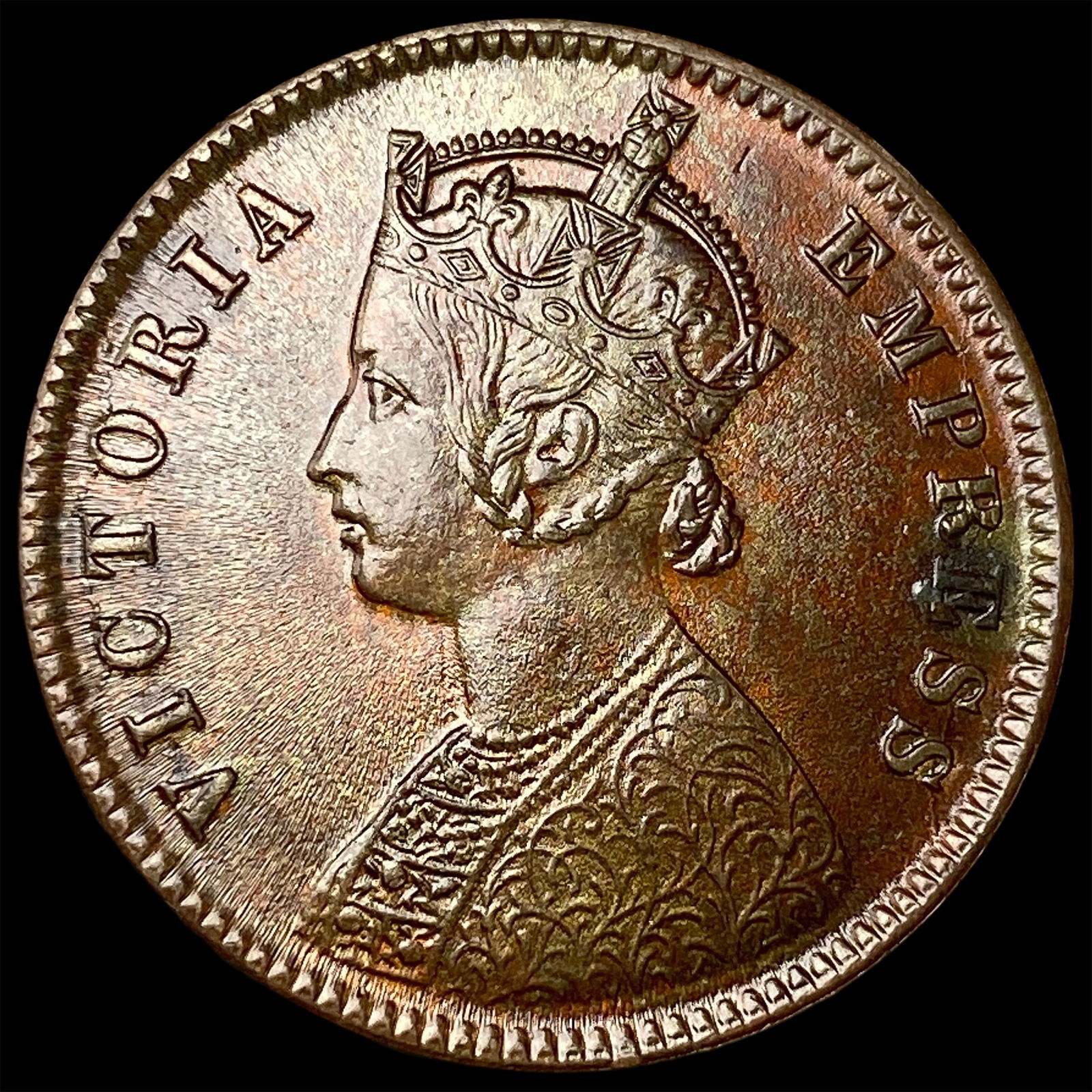 1889 India-British Copper 1/4 Anna UNCIRCULATED: 1889 India-British Copper 1/4 Anna UNCIRCULATED