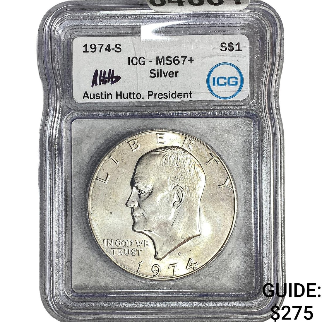 1974-S Eisenhower Dollar ICG MS67+ Silver: 1974-S Eisenhower Dollar ICG MS67+ Silver
