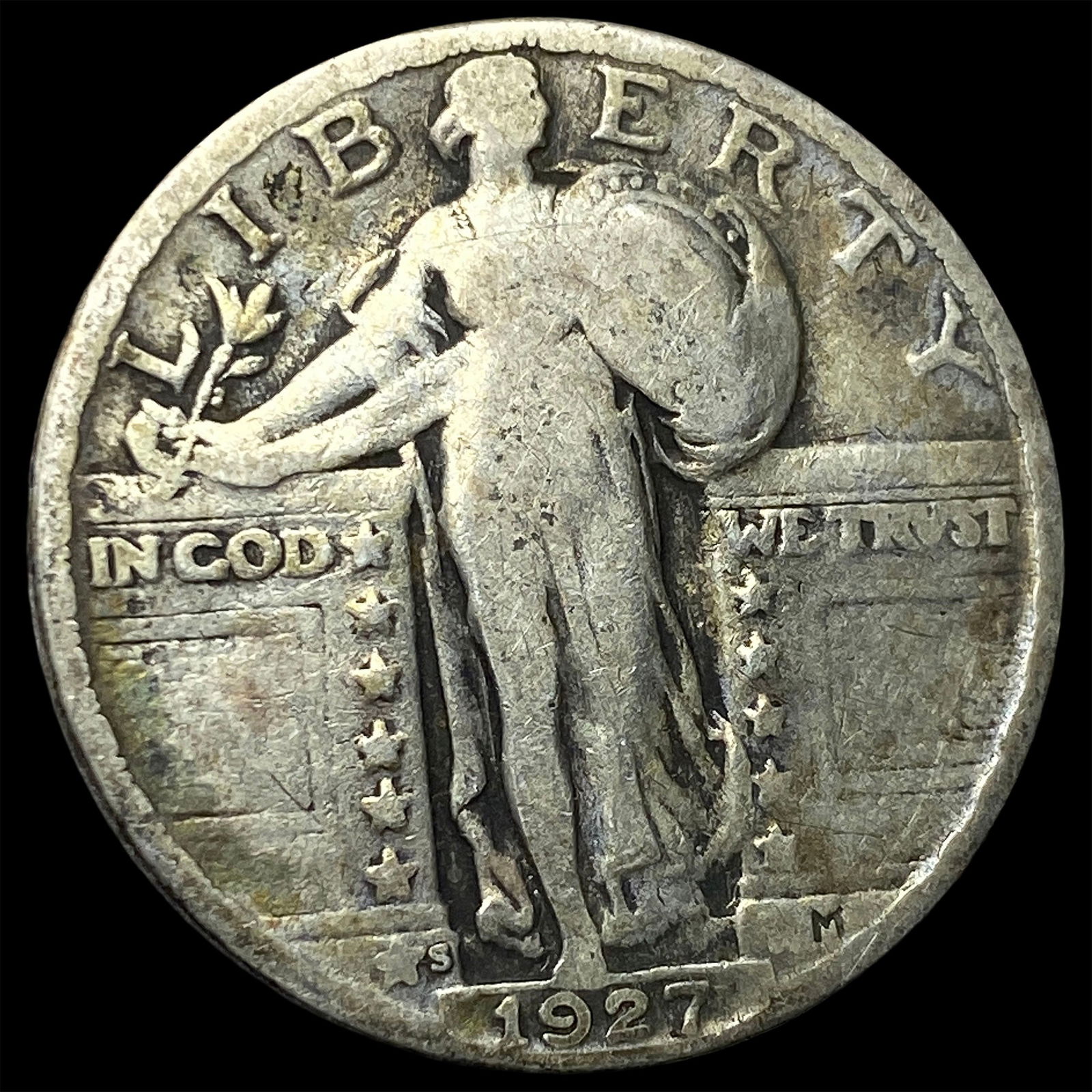 1927-S Silver Standing Liberty Quarter LIGHTLY CIRCULATED (1 of 2)