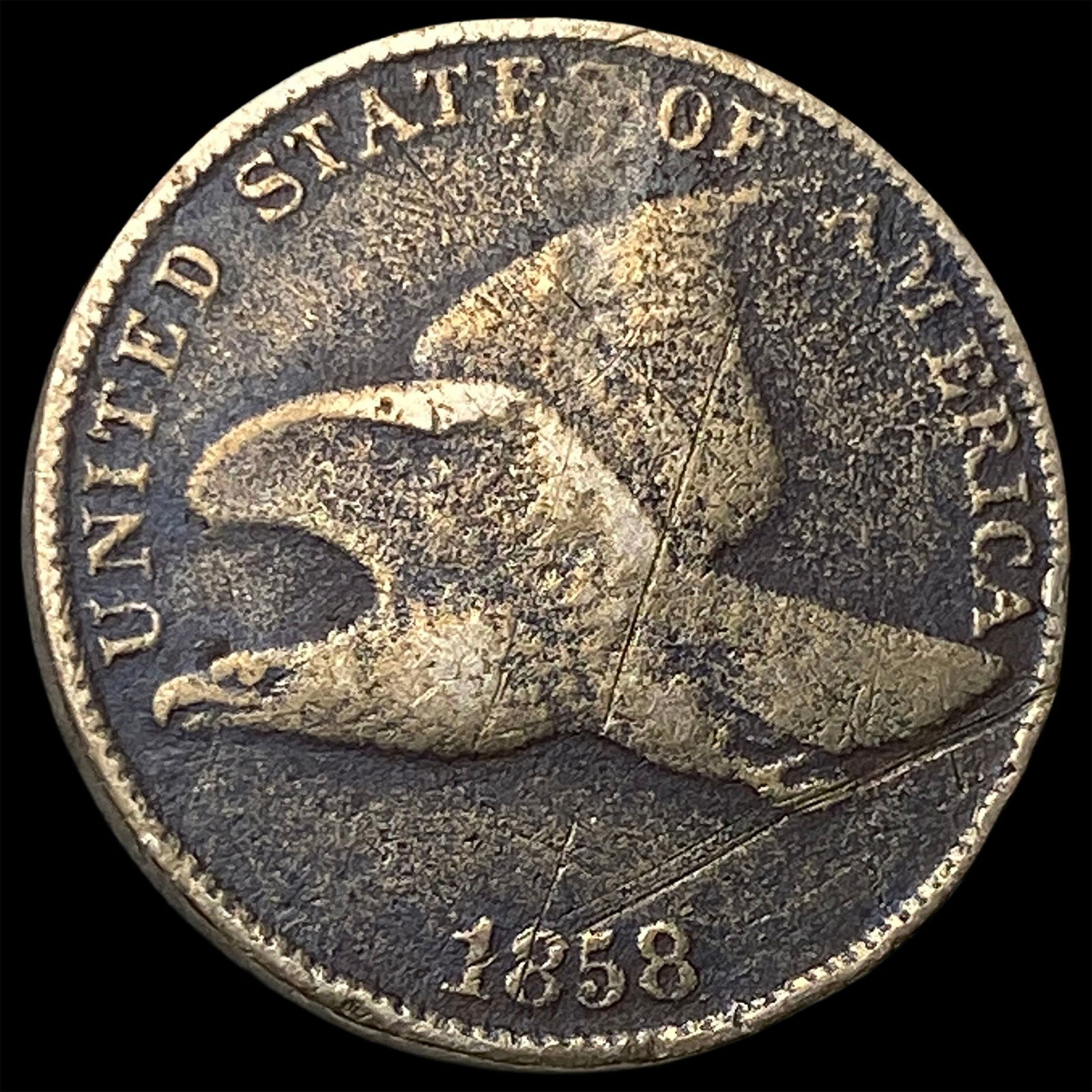 1858 Copper-Nickel Flying Eagle Cent HIGH GRADE: 1858 Copper-Nickel Flying Eagle Cent HIGH GRADE