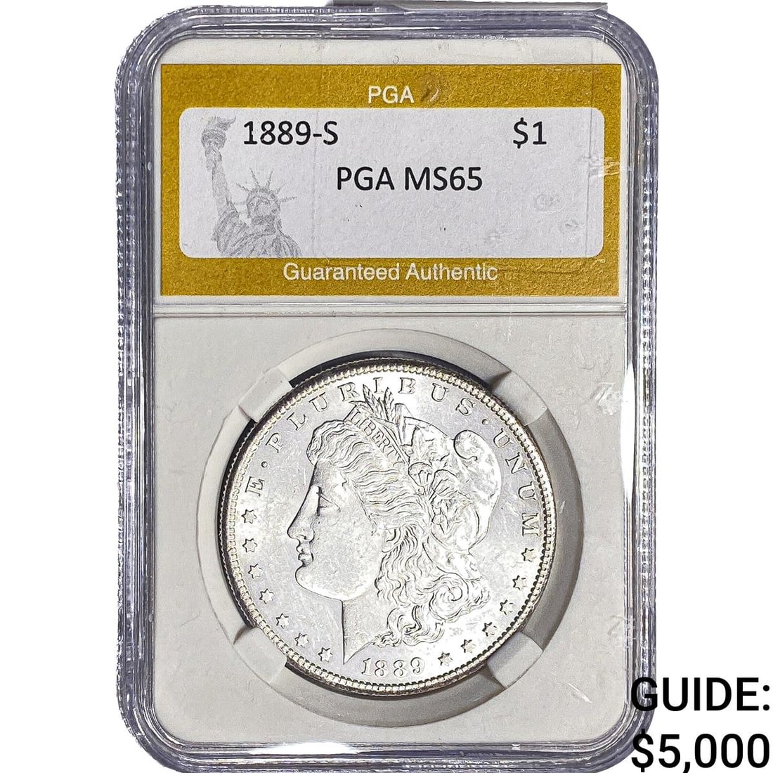 1889-S Morgan Silver Dollar PGA MS65 (1 of 2)