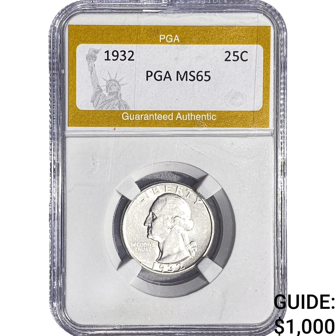 1932 Washington Silver Quarter PGA MS65: 1932 Washington Silver Quarter PGA MS65