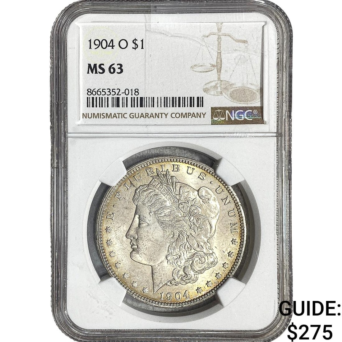 1904-O Morgan Silver Dollar NGC MS63: 1904-O Morgan Silver Dollar NGC MS63