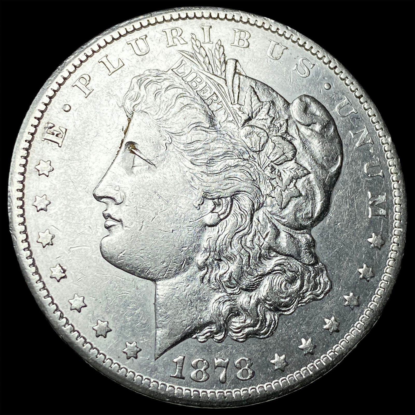 1878-CC Silver Morgan Dollar CLOSELY UNCIRCULATED: 1878-CC Silver Morgan Dollar CLOSELY UNCIRCULATED