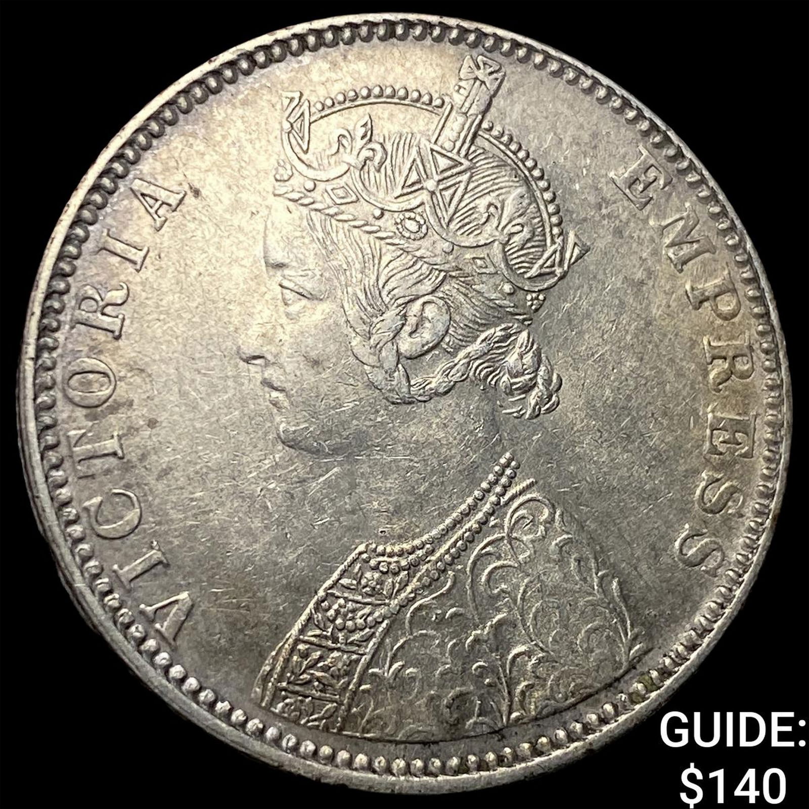 1891 India Silver Rupee UNCIRCULATED: 1891 India Silver Rupee UNCIRCULATED