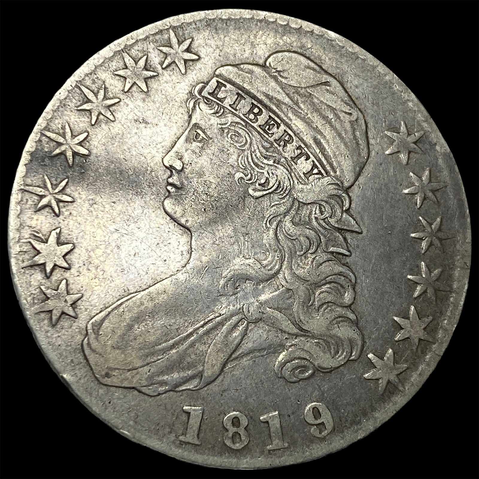 1819 Capped Bust Half Dollar NEARLY UNCIRCULATED (1 of 2)