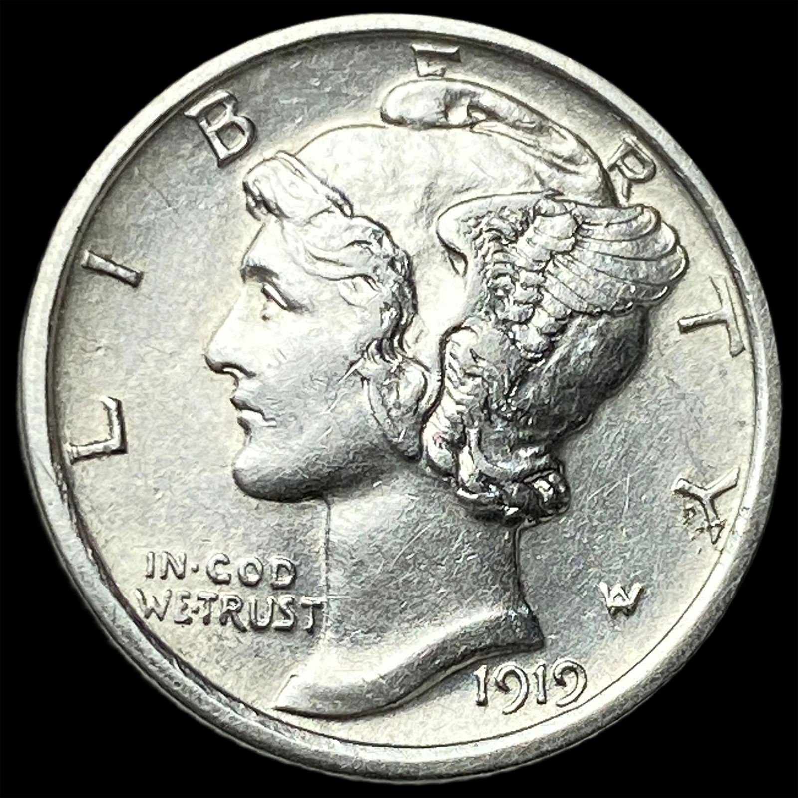 1919-S Silver Mercury Dime UNCIRCULATED (1 of 2)