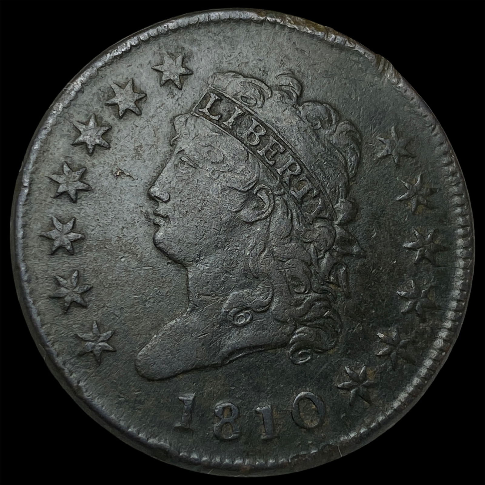 1810 Classic Head Large Cent NEARLY UNCIRCULATED (1 of 2)
