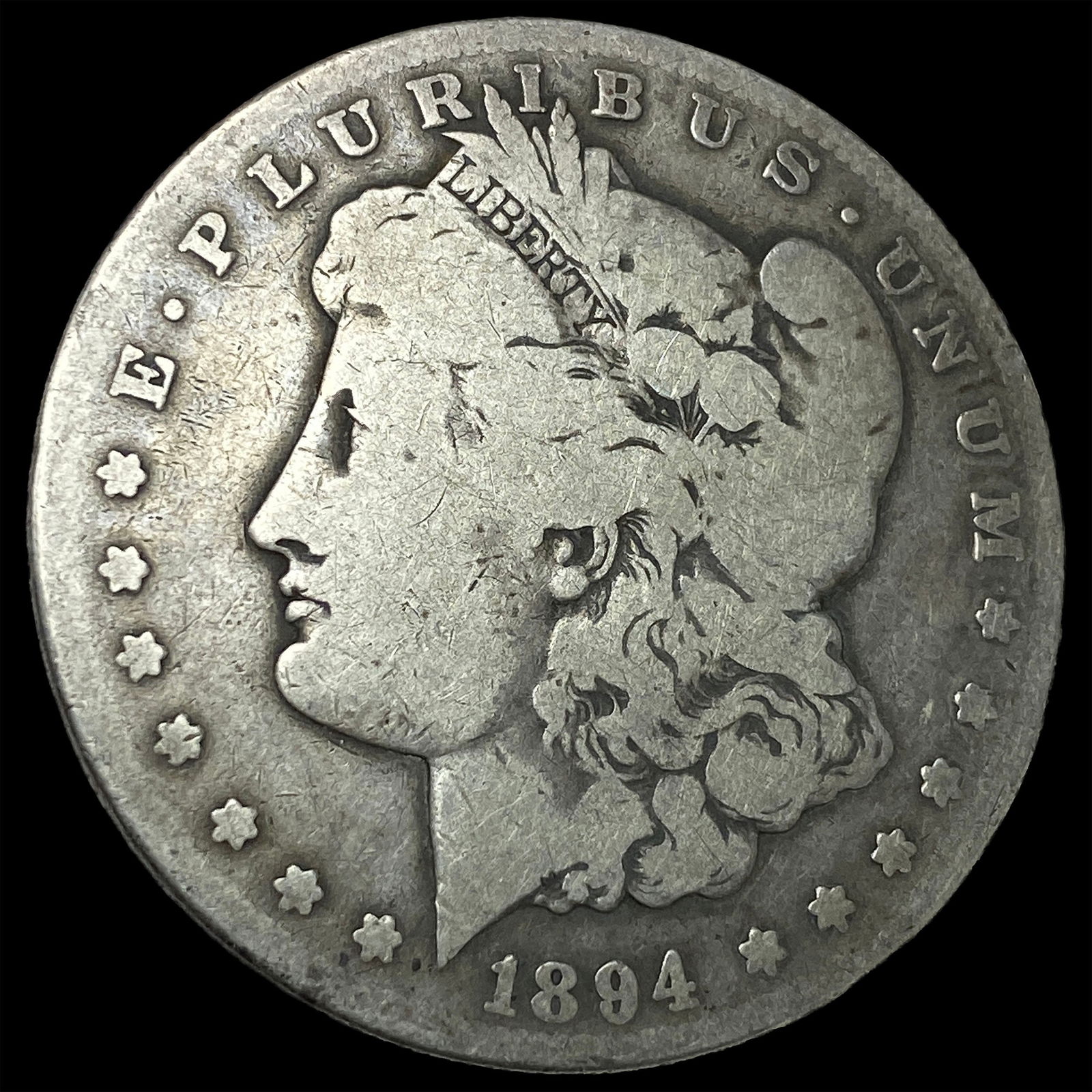 1894-S Silver Morgan Dollar NICELY CIRCULATED: 1894-S Silver Morgan Dollar NICELY CIRCULATED