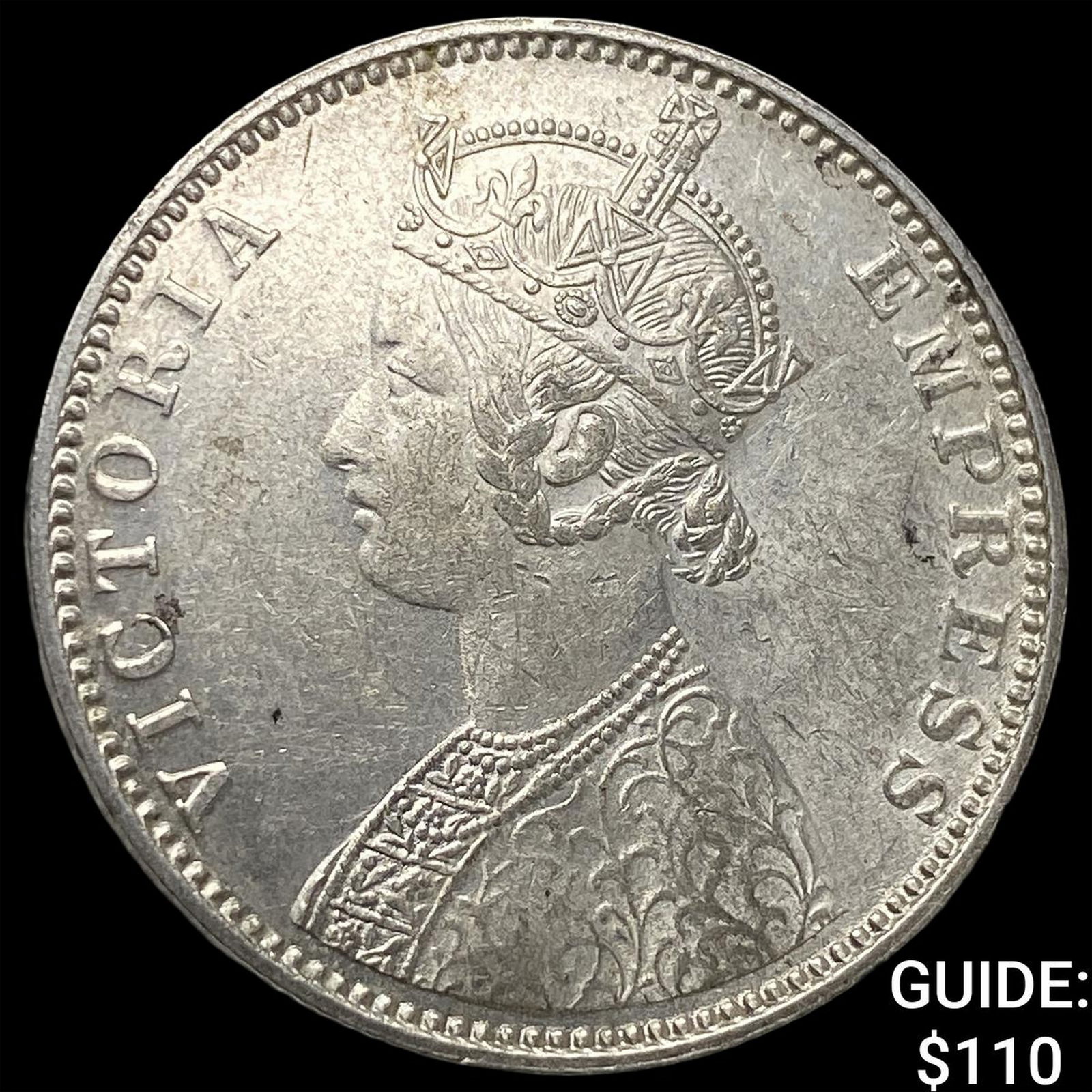 1900 India-British Silver Rupee UNCIRCULATED: 1900 India-British Silver Rupee UNCIRCULATED