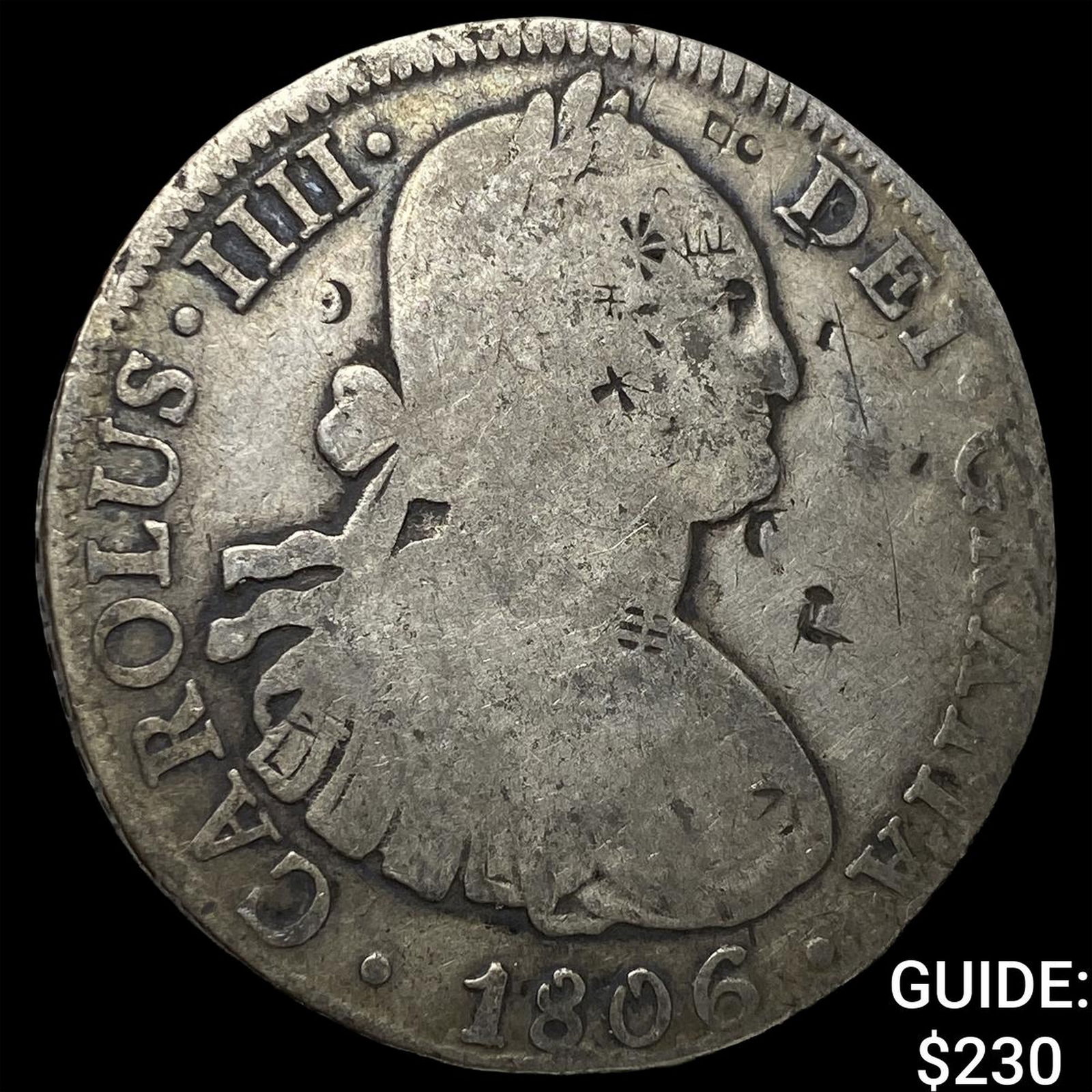 1806 Mexico Silver 8 Reales NEARLY UNCIRCULATED: 1806 Mexico Silver 8 Reales NEARLY UNCIRCULATED