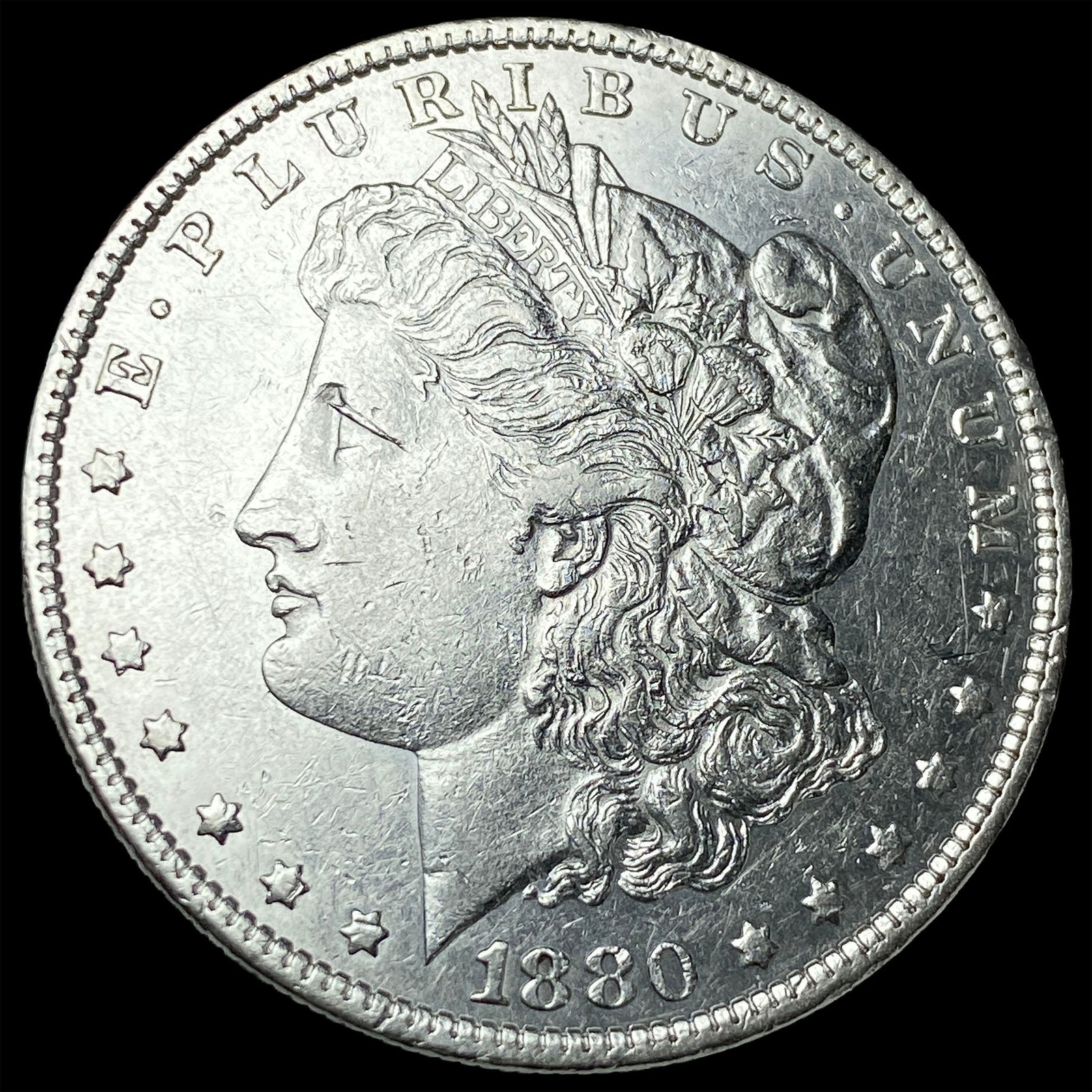 1880-O Micro O Morgan Silver Dollar CLOSELY UNCIRCULATED: 1880-O Micro O Morgan Silver Dollar CLOSELY UNCIRCULATED