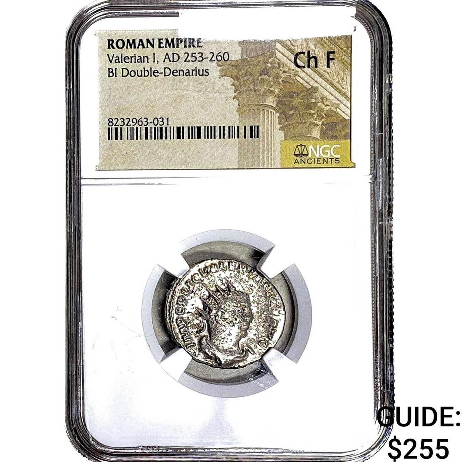 Roman Valerian I, AD 253-260 BI Dbl-Denarius NGC: Roman Valerian I, AD 253-260 BI Dbl-Denarius NGC