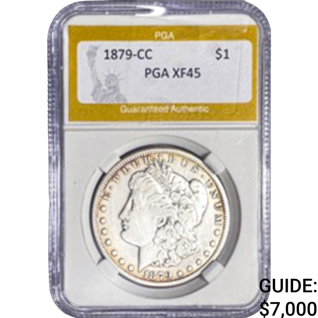 1879-CC Morgan Silver Dollar PGA XF45: 1879-CC Morgan Silver Dollar PGA XF45